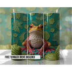 3d tumbler wrap frog, animal tumbler wraps seamless