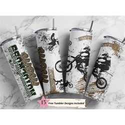 20oz skinny tumbler motocross mom designs template