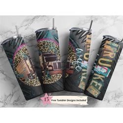 20 oz skinny tumbler wrap, trucker wife sublimation