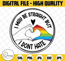 i may be straight svg, lgbt quotes svg, fun straight ally, straight against hate svg, lgbt rainbow, i don't hate svg, di