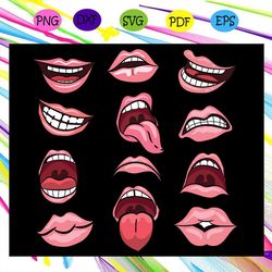 lips svg bundle, lips clipart bundle, biting lips svg, dripping lips svg, kiss lips svg, tongue out svg, red lips cut fi