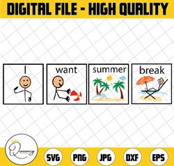 i want summer break svg, last day of school svg, summer vacation svg, digital file, png high quality, instant download