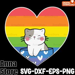 pride cat lgbt kawaii cats anime svg,lgbt day svg,lesbian svg , gay svg, bisexual svg, transgender svg, queer svg,pride