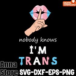 funny nobody knows i'm transgender lgbt svg,lgbt day svg,lesbian svg , gay svg, bisexual svg, transgender svg, queer svg