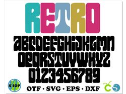 Retro Font | 80s font, 70s font, Hippie Font svg, Hippie font otf, Hippie letters svg, Vintage Font, Hippie shirt svg, H