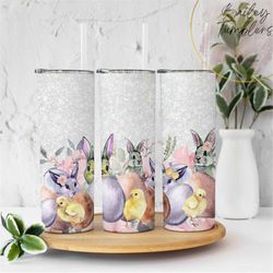 Easter Tumbler Easter Bunny Skinny Easter Sublimation Designs - iTeeUS