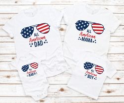 all american family shirt, all american shirt, all american mom shirt, proud family shirt, 4th of july family shirt