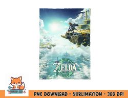 the legend of zelda tears of the kingdom box art poster png, digital download copy