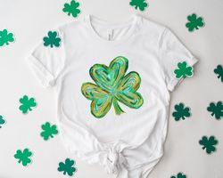 cute st patricks four leaf clover shirt,watercolor st patrick tshirt,vintage retro st patricks day,shamrock sweatshirt,g