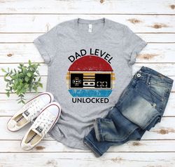 dad level unlocked shirt, shirts for dad, father shirts, dad shirts, shirts for dad gamers, shirt for men, father's day