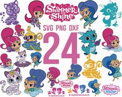 shimmer shine svg for cricut, shimmer and shine svg, png files