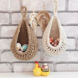 easter wall hanging decor hanging storage baskets garlic keeper