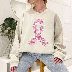 breast cancer hope love strength cure survivor sweatshirt, breast cancer warrior hoodie, crewneck stronger than cancer l