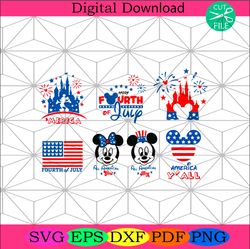 disney america fourth of july bundle svg, independence svg4th of july america svg, happy 4th of july svg, firework svg,