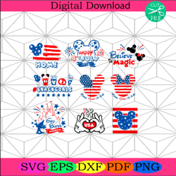 mickey disneyland independence day bundle svg, independence svg4th of july america svg, happy 4th of july svg, firework