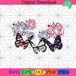 red white blue butterfly firework 4th of july ladies svg independence4th of july america svg, happy 4th of july svg, fir