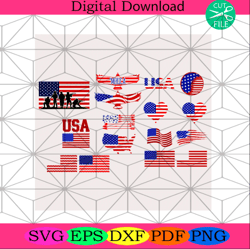 american flag fourth of july bundle svg, independence svg4th of july america svg, happy 4th of july svg, firework svg, a