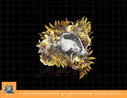 harry potter hufflepuff floral badger mascot png, sublimate, digital download