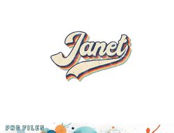 vintage janet retro first name personalized 1970s love janet png, digital download copy