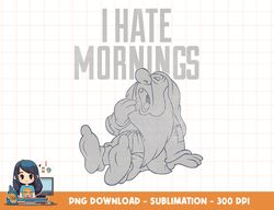 disney snow white sleepy i hate mornings png, sublimation, digital print