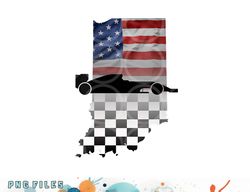 womens indiana american flag to checkered flag graphic v-neck png, digital download copy