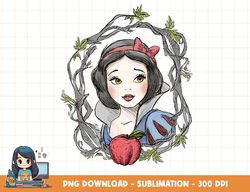 disney snow white snow white apple branch border png, sublimation, digital print