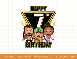 wwe happy 7th birthday wrestler emojis t-shirt copy