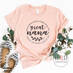 great nana gift, great-nana t-shirt, pregnancy announcement, mothers day gift for nana, gift for grandma, great grandma