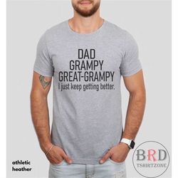 gift for grampy, grampy shirt, pregnancy announcement, great-grandpa gift, fathers day, dad grampy great grampy i just k