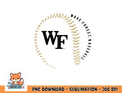 wake forest demon deacons baseball fastball white png, digital download copy