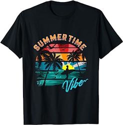 vintage summer vibes: retro summertime design t-shirt