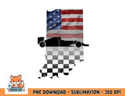 womens indiana american flag to checkered flag graphic v-neck png, digital download copy