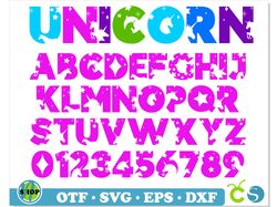 unicorn silhouette font svg, unicorn font otf, unicorn letters svg, unicorn font svg cricut, unicorn svg cut files