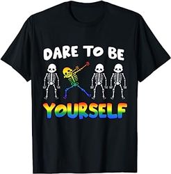 "dare to be yourself " cute lgbt pride month t-shirt
