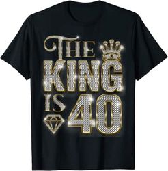 40th birthday decorations 1983 birthday the king is 40 t-shirt