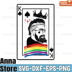 lgbtq rainbow k king card svg,lgbt day svg,lesbian svg,gay svg,bisexual svg,transgender svg,queer svg,pride svg,question