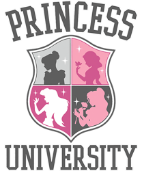 disney princess group shot princess university crest t-shirt