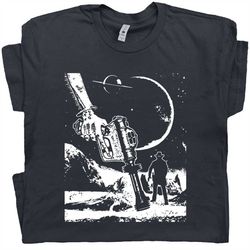 cosmic cowboy t shirt alien outlaw t shirt retro space ufo tee cool rodeo graphic shirts saturn landscape vintage southw