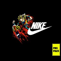 goku nike png, anime nike png, nike png, son goku png, just do it png, dragon ball png, nike logo png digital file