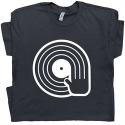 DJ T Shirt Dope DJ Spinning Vinyl Record Funny Retro Graphic Tee Cool Vintage Technics Design 80s Headphones Turntable F
