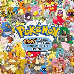 pokemon bundle layered svg, pokemon cricut file, cut files, layered digital vector file, pokemon digital download /