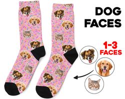 custom dog socks, personalized pet photo socks customized cute dog face socks, dog lover picture gift funny dog socks do