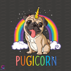 pugicorn pug unicorn svg, trending svg, pugicorn svg, funny