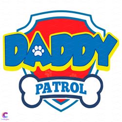 daddy patrol badge svg, trending svg, daddy patrol svg, daddy patrol logo svg, family patrol svg, patrol svg, paw patrol