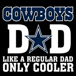 dallas cowboys dad like a regular dad only cooler svg, fathers day svg, cowboys dad svg, football dad svg, regular dad s