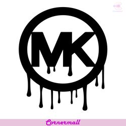 dripping michael kors logo svg, mk logo svg, dripping logo svg