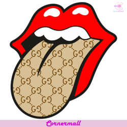 rolling lips gucci seamless svg, trending svg, gucci logo svg