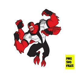 ben tennys four arms svg, four arms svg, monster svg, ben 10 svg, ben ten svg, cartoon svg, png digital file