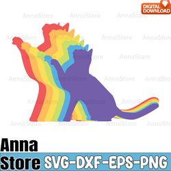 cat lgbt rainbow color pride svg,lgbt day svg,lesbian svg,gay svg,bisexual svg,transgender svg,queer svg,pride svg