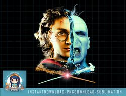 harry potter vs voldemort magic battle split face logo png, sublimate, digital download